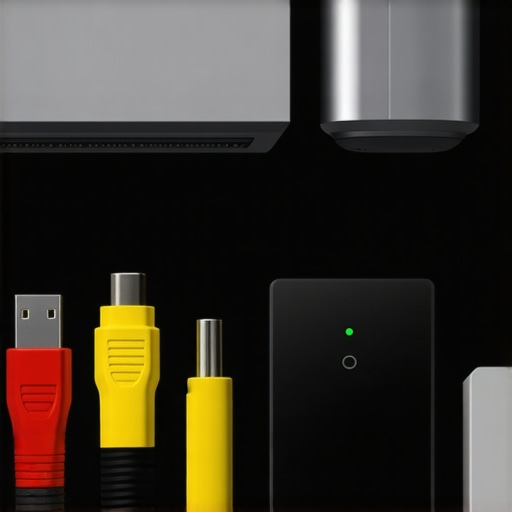 A tidy illustration of HDMI cables, power filters, and banana plugs in a home theater setup