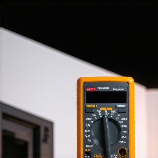 Multimeter connected to surge protector in a home theater environment