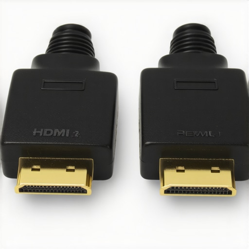 HDMI 2.1 cable connectors demonstrating different quality levels for high-resolution content