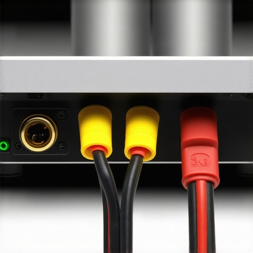 A detailed image showing banana plugs secured firmly into high-quality speaker wires, ready for high-current amplifier connection.